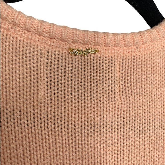 Rare Wildfox White Label Peach Oversized Joan the Cat Sweater Size XS - Picture 4 of 13